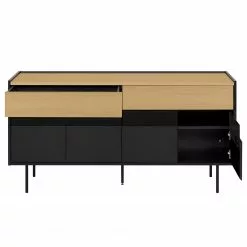 Temahome Sideboard Radio - Echtholzfurnier - Schwarz / Eiche -Buromobel Verkaufe 1000366695 220906 040 DETAILS P000000001000366695