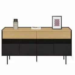 Temahome Sideboard Radio - Echtholzfurnier - Schwarz / Eiche -Buromobel Verkaufe 1000366695 220906 070 DETAILS P000000001000366695
