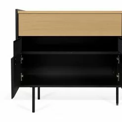 Temahome Sideboard Radio - Echtholzfurnier - Schwarz / Eiche -Buromobel Verkaufe 1000366695 220906 080 DETAILS P000000001000366695
