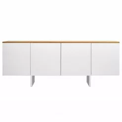 Temahome Sideboard Edge - Echtholzfurnier - / Weiß / Eiche