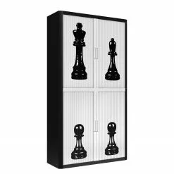 EasyOffice by Paperflow Aktenschrank easyOffice - Noire et Blanc XIV - Schwarz / Weiß - Höhe: 204 cm -Buromobel Verkaufe aktenschrank easyoffice nore et blanc iii 204 cm 1850586