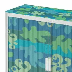 EasyOffice by Paperflow Rollladenschrank easyOffice - Papier Peints III - Blau / Grün - Höhe: 104 cm -Buromobel Verkaufe aktenschrank easyoffice papier peints iii 104 cm 1892858