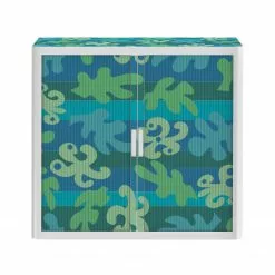 EasyOffice by Paperflow Rollladenschrank easyOffice - Papier Peints III - Blau / Grün - Höhe: 104 cm -Buromobel Verkaufe aktenschrank easyoffice papier peints iii 104 cm 1892862