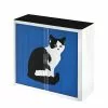 EasyOffice by Paperflow Rollladenschrank easyOffice Pop Art Cat - Weiß / Blau -Buromobel Verkaufe aktenschrank easyoffice pop art cat weiss blau 1955694