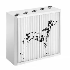EasyOffice by Paperflow Rollladenschrank easyOffice - Pop Art Dalmatian - Schwarz / Weiß -Buromobel Verkaufe aktenschrank easyoffice pop art dalmatian 1887694