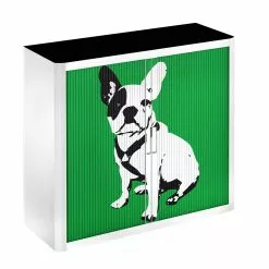 EasyOffice by Paperflow Rollladenschrank easyOffice Pop Art Dog - Weiß / Grün -Buromobel Verkaufe aktenschrank easyoffice pop art dog weiss gruen 1956334