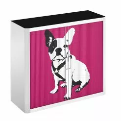 EasyOffice by Paperflow Rollladenschrank easyOffice Pop Art Dog - Weiß / Pink -Buromobel Verkaufe aktenschrank easyoffice pop art dog weiss pink 1956302