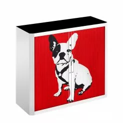 EasyOffice by Paperflow Rollladenschrank easyOffice Pop Art Dog - Weiß / Rot -Buromobel Verkaufe aktenschrank easyoffice pop art dog weiss rot 1956286