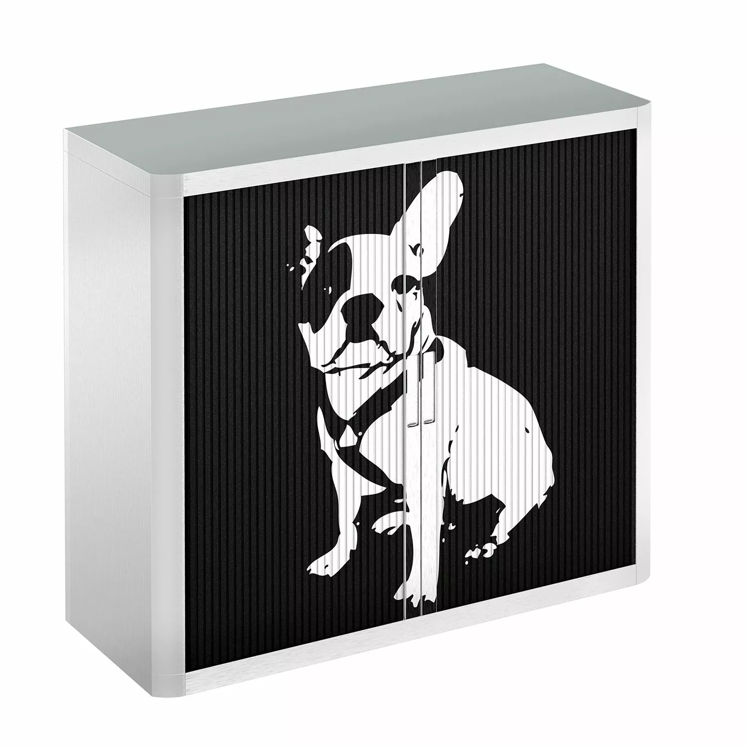 EasyOffice by Paperflow Rollladenschrank easyOffice Pop Art Dog - Weiß / Schwarz 6 EasyOffice by Paperflow Rollladenschrank easyOffice Pop Art Dog - Weiß / Schwarz – Bild 4