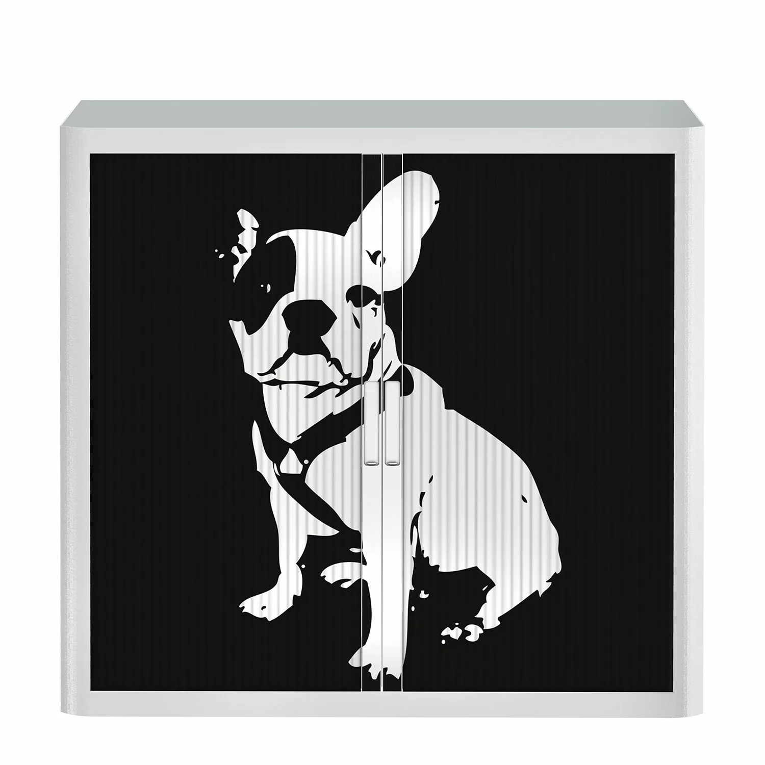 EasyOffice by Paperflow Rollladenschrank easyOffice Pop Art Dog - Weiß / Schwarz 5 EasyOffice by Paperflow Rollladenschrank easyOffice Pop Art Dog - Weiß / Schwarz – Bild 3