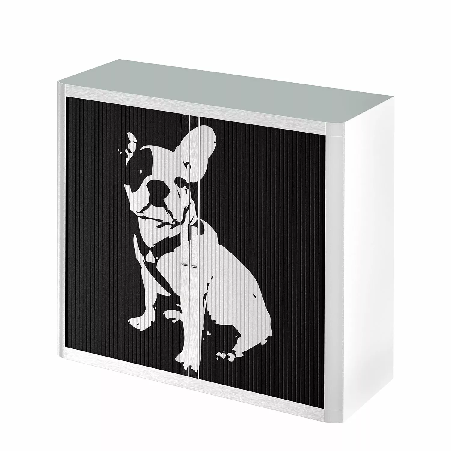 EasyOffice by Paperflow Rollladenschrank easyOffice Pop Art Dog - Weiß / Schwarz 3 EasyOffice by Paperflow Rollladenschrank easyOffice Pop Art Dog - Weiß / Schwarz