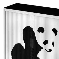 EasyOffice by Paperflow Rollladenschrank easyOffice - Pop Art Panda - Weiß / Schwarz -Buromobel Verkaufe aktenschrank easyoffice pop art panda 1887866