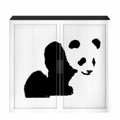 EasyOffice by Paperflow Rollladenschrank easyOffice - Pop Art Panda - Weiß / Schwarz -Buromobel Verkaufe aktenschrank easyoffice pop art panda 1887870