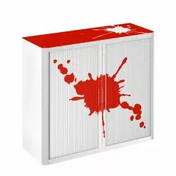 EasyOffice by Paperflow Aktenschrank easyOffice Stickers II - Rot - Höhe: 104 cm -Buromobel Verkaufe aktenschrank easyoffice stickers ii rot 104 cm 1933338