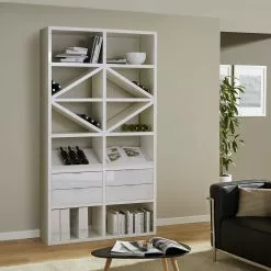 Fredriks Anbauregal Concept I - Hochglanz Weiß 9 Fredriks Anbauregal Concept I - Hochglanz Weiß -Buromobel Verkaufe anbauregal rodos i hochglanz weiss 1890558