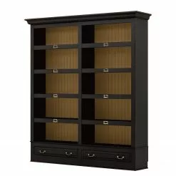 Maison Belfort Bücherregal Azjana I - Schwarz / Pinie Honig