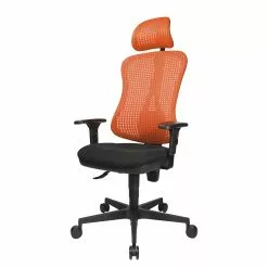Topstar Bürodrehstuhl Head Point - Rot / Schwarz - Mit Kopfstütze - Höhenverstellbare Armlehnen -Buromobel Verkaufe buerodrehstuhl head point hoehenverstellbare armlehnen rot schwarz 1140242