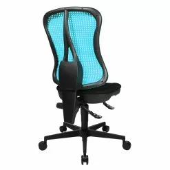Topstar Bürodrehstuhl Head Point - Hellblau / Schwarz - Ohne Kopfstütze - Ohne Armlehnen -Buromobel Verkaufe buerodrehstuhl head point ohne armlehnen hellblau schwarz 1139850