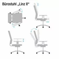 Duo Collection Bürostuhl Linz II - Stoff Schwarz -Buromobel Verkaufe buerostuhl linz ii stoff schwarz 317745