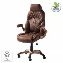 Home24office Chefsessel Baylor XXL - Braun / Kupfer -Buromobel Verkaufe chefsessel baylor xxl microfaser kunststoff kupfer 5014496