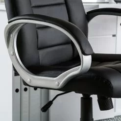 Fredriks Chefsessel Steve II - Kunstleder - Schwarz / Silbergrau -Buromobel Verkaufe chefsessel steve ii kunstleder schwarz 3374905