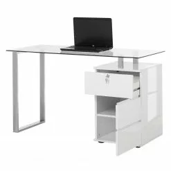 Maja Möbel Computertisch Sima - Hochglanz Weiß / Chrom -Buromobel Verkaufe computertisch sima hochglanz weiss chrom 3375745