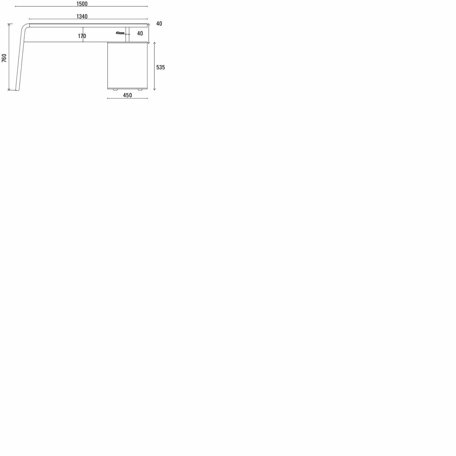 Jahnke Eckschreibtisch CSL 465E - Schwarz 7 Jahnke Eckschreibtisch CSL 465E - Schwarz – Bild 5