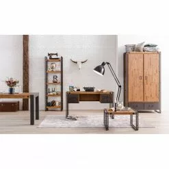 Ars manufacti Schreibtisch Manchester II - Akazie massiv/Metall -Buromobel Verkaufe esstisch manchester ii mit ausziehfunktion akazie massiv metall 180 x 90 cm 4768528