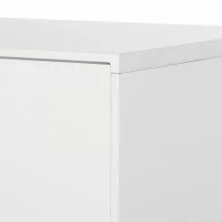 Mørteens Sideboard Lindholm IV - Weiß - Höhe: 128 cm -Buromobel Verkaufe highboard lindholm i weiss matt eiche massiv 333068