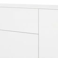 Mørteens Sideboard Lindholm IV - Weiß - Höhe: 128 cm -Buromobel Verkaufe highboard lindholm i weiss matt eiche massiv 333070