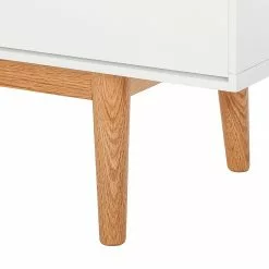 Mørteens Sideboard Lindholm IV - Weiß - Höhe: 128 cm -Buromobel Verkaufe highboard lindholm i weiss matt eiche massiv 333071