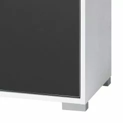 Kombiregal Merit - Alpinweiß / Hochglanz Grau -Buromobel Verkaufe kombiregal merit weiss hochglanz grau 347764