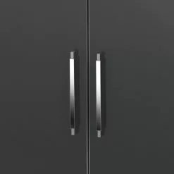 Kombiregal Merit - Alpinweiß / Hochglanz Grau -Buromobel Verkaufe kombiregal merit weiss hochglanz grau 347766