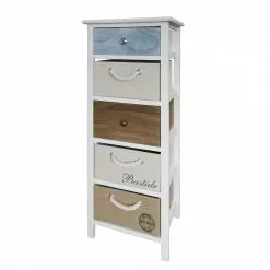 Maison Belfort Regal Gilberton - Höhe: 91 cm -Buromobel Verkaufe kommode gilberton paulownia massiv weiss braun 91 cm 4345288