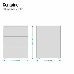 Fredriks Rollcontainer Paddington - Hochglanz Weiß 25 Fredriks Rollcontainer Paddington - Hochglanz Weiß -Buromobel Verkaufe paddington rollcontainer hochglanz weiss lackiert mit 3 schubladen 1225042