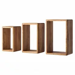 Ars Natura Wandregal Anamur (3er-Set) - Eiche