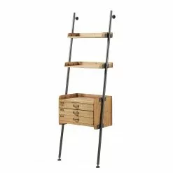 Ars manufacti Regal Calafell I - Tanne massiv / Eisen - Tanne / Schwarz