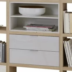 Fredriks Regal Concept IV - Eiche Dekor / Hochglanz Weiß -Buromobel Verkaufe regal concept iv eiche dekor hochglanz weiss 1993774