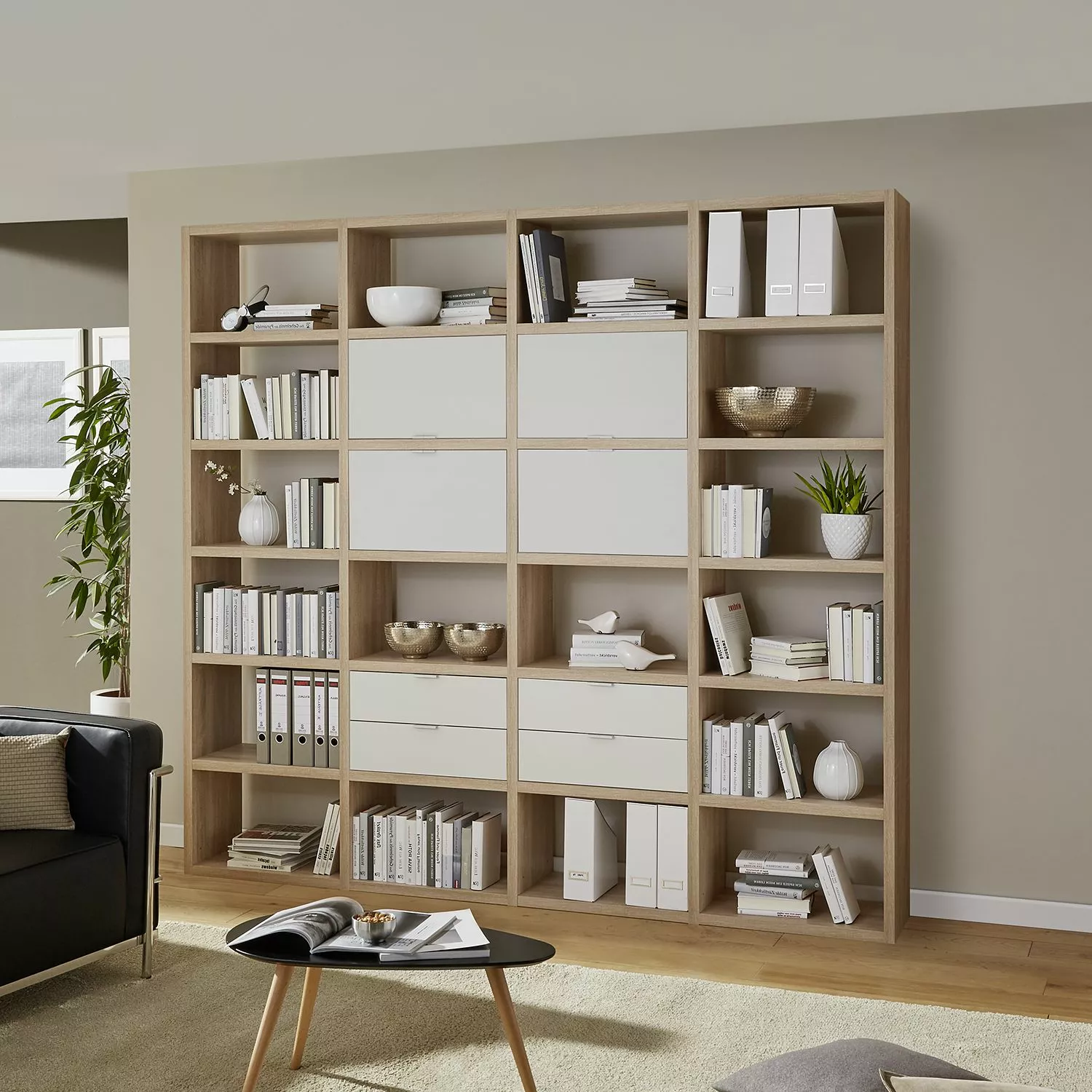 Fredriks Regal Concept VIII - Eiche Dekor / Weiß 4 Fredriks Regal Concept VIII - Eiche Dekor / Weiß – Bild 2