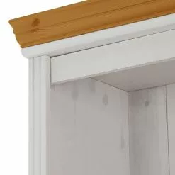 Maison Belfort Regal Lillehammer II - Kiefer massiv - Kiefer Weiß / Kiefer Honig -Buromobel Verkaufe regal lillehammer ii kiefer massiv weiss honig 1112770