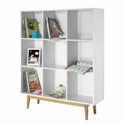 Mørteens Regal Lindholm III - Weiß/Eiche massiv