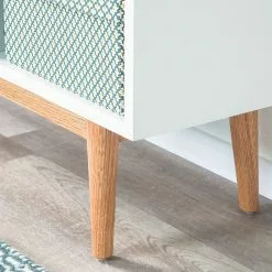 Mørteens Regal Lindholm III - Weiß/Eiche massiv -Buromobel Verkaufe regal lindholm iii weiss eiche massiv 3192465