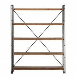 Ars manufacti Regal Manchester II - Akazie massiv / Metall - Akazie / Anthrazit -Buromobel Verkaufe regal manchester ii akazie massiv metall 4873124