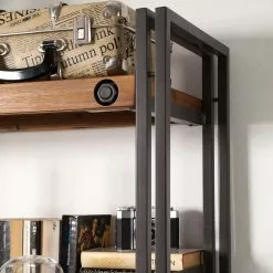 Ars manufacti Regal Manchester VI - Akazie teilmassiv / Metall - Akazie / Anthrazit -Buromobel Verkaufe regal manchester vi anthrazit akazie dekor 4877268