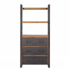 Ars manufacti Regal Manchester VI - Akazie teilmassiv / Metall - Akazie / Anthrazit -Buromobel Verkaufe regal manchester vi anthrazit akazie dekor 4877276