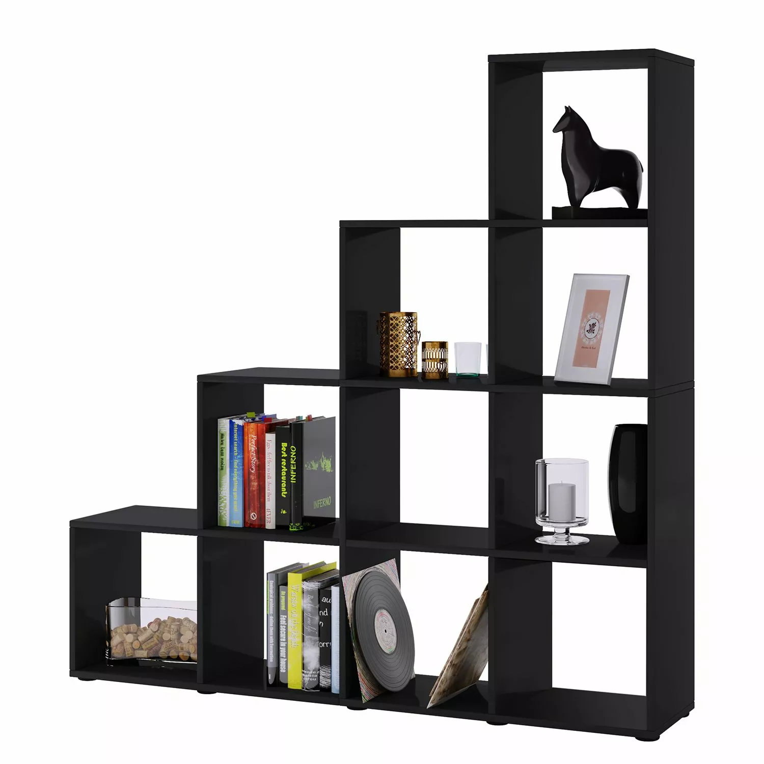 VCM Standregal Napoli - Schwarz 3 VCM Standregal Napoli - Schwarz