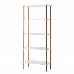 Mørteens Regal Opalanka - Eiche teilmassiv - Weiß / Eiche