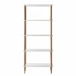 Mørteens Regal Opalanka - Eiche teilmassiv - Weiß / Eiche -Buromobel Verkaufe regal opalanka eiche teilmassiv weiss eiche 4759440