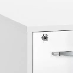 Rollcontainer Merit II - Alpinweiß / Hochglanz Weiß -Buromobel Verkaufe rollcontainer merit ii alpinweiss hochglanz weiss 372270