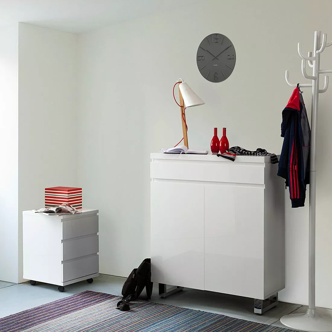 Fredriks Rollcontainer Paddington - Hochglanz Weiß 4 Fredriks Rollcontainer Paddington - Hochglanz Weiß – Bild 2